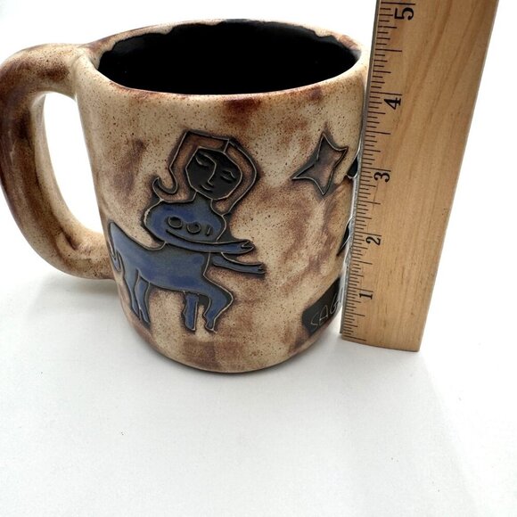 Mara Mexico Signed Pottery Mug Sagittarius Zodiac Sign Mexican Pottery - Picture 9 of 10